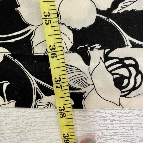 Anthropologie Maeve Black white floral print front pockets dress size 2 - Picture 6 of 12